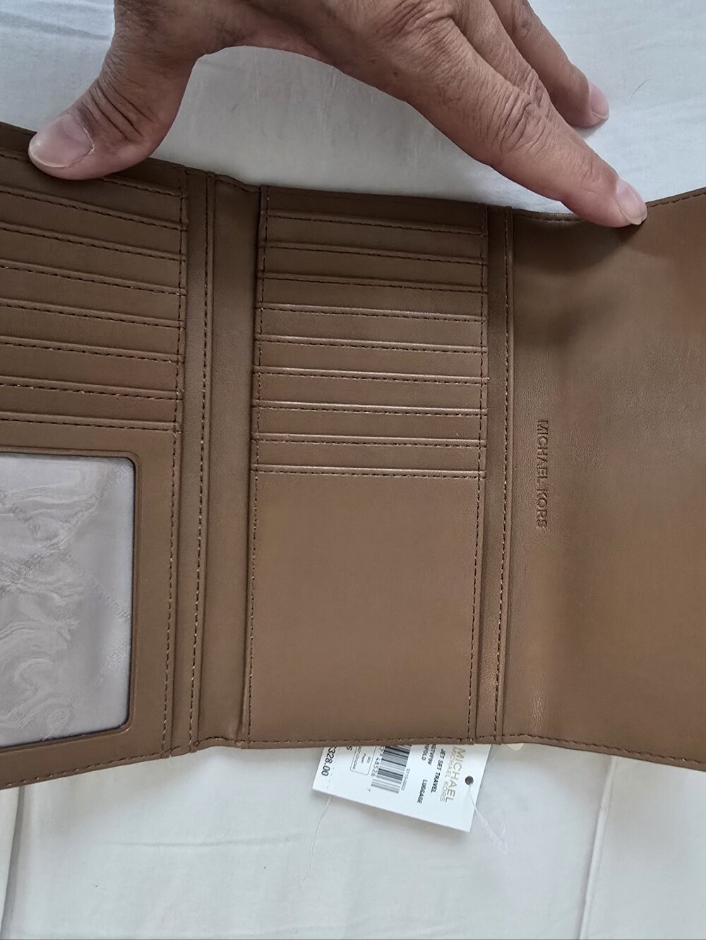 Michael Kors Brown Chevron Quilted Leather Continental Wallet - Picture 3 of 4